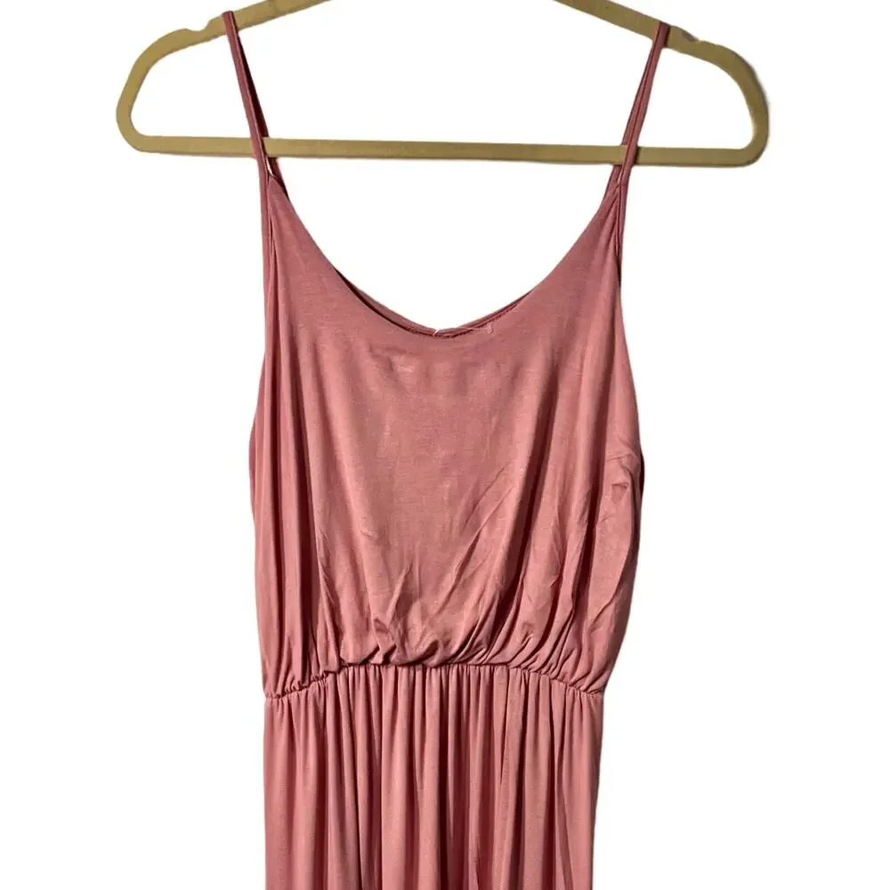 Olivia Rae Maxi Dress Womens Size S Pink Rose Lightweight Sleeveless Straps NWT - Picture 5 of 7